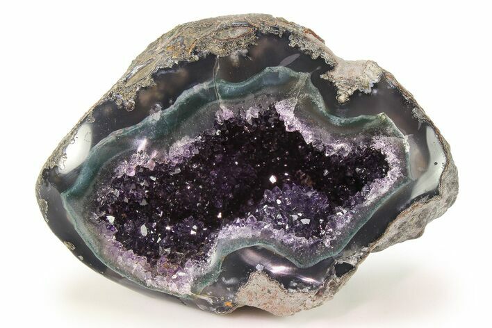 Sparkly, Deep Purple Amethyst Geode - Uruguay #275890